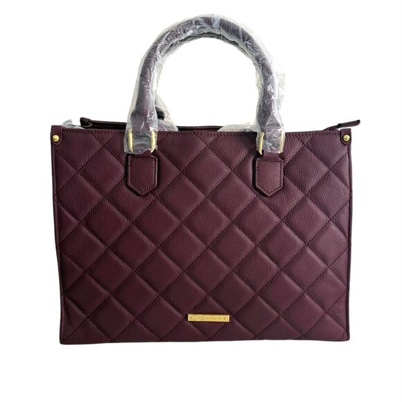 NWT Joy Mangano First class luxury leather quilted handbag wallet - Picture 7 of 11